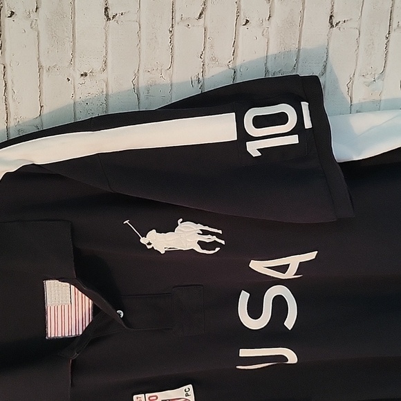 Polo By Ralph Lauren, Team USA #10, Polo Shirt, Navy, Size 4XB. - Picture 6 of 15